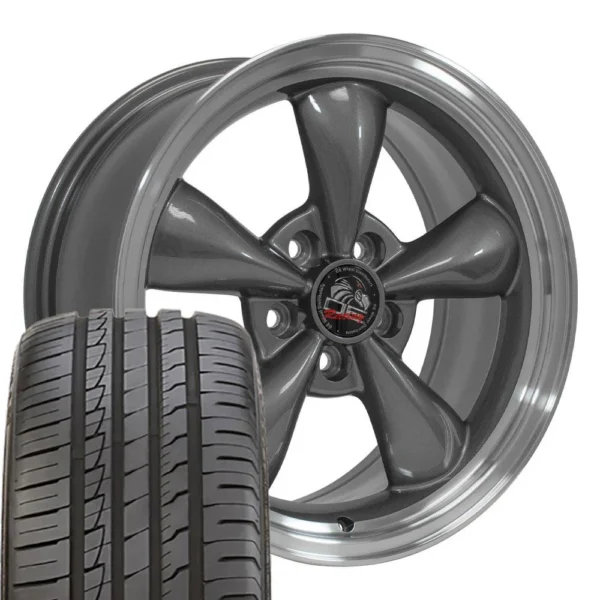 OE Wheels FR01 17x8 5x114 3 Gloss Anthracite Machined Lip Wheels 245 45 17 Ironman iMove Gen 2 Tires SET