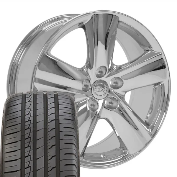 OE Wheels LX19 18x8 5x114 3 Chrome Wheels 245 40 18 Ironman iMove GEN 2 Tires SET