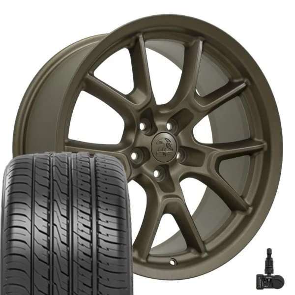 OE Wheels DG21 20x9 5x115 Satin Bronze Wheels 245 45 20 Ironman iMove GEN 3 Tires TPMS SET