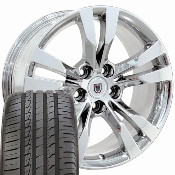 OE Wheels CA15 18x8 5 5x120 Chrome Wheels 245 40 18 Ironman iMove GEN 2 Tires SET