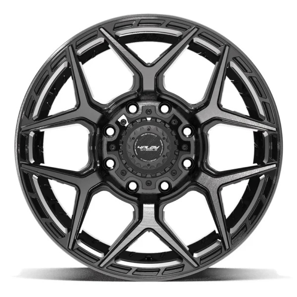 4PLAY 4P06 20x9 8x170 0et Gloss Black Brushed with Tinted Clear Wheel SET
