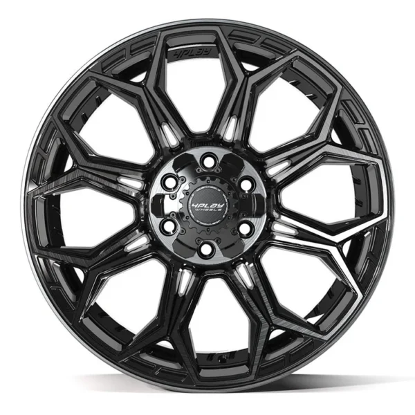 4PLAY 4P83 20x9 6x135 + 6x139 7 0et Gloss Black Brushed with Tinted Clear Wheel SET