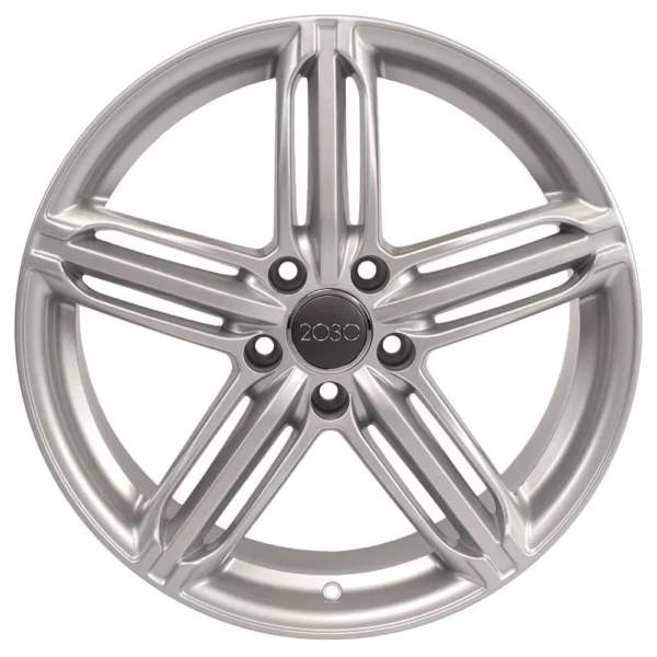 OE Wheels AU12 18x8 5x112 35et Gloss Silver Wheel SET