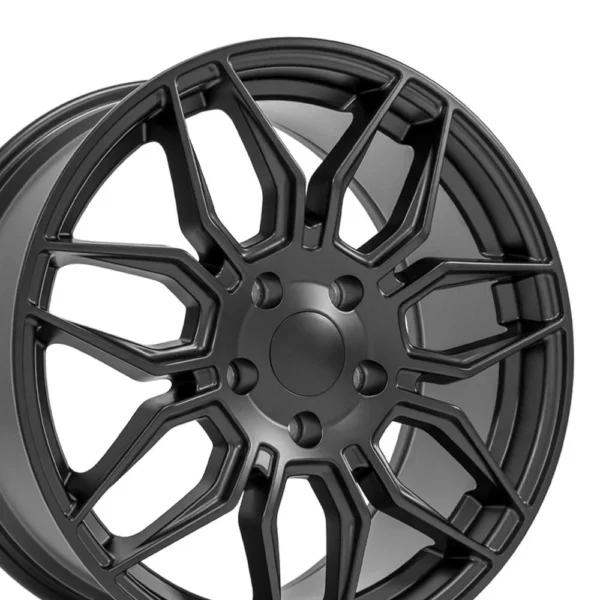 OE Wheels CV03 18x8 5 / 19x10 5x120 65 Satin Black Staggered Wheel SET