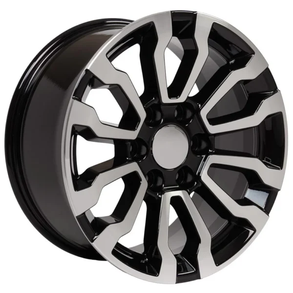 OE Wheels CV35 18x8 5 6x139 7 26et Gloss Black Machined Wheel SET