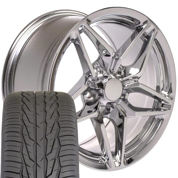 OE Wheels CV31 17x9 5 5x120 65 Chrome Wheels 275 40 17 Toyo Extensa HP II Tires SET